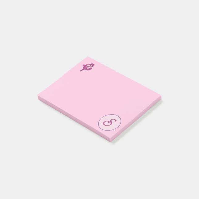 Post-it® Monogramme Rose rose S (Incliné)