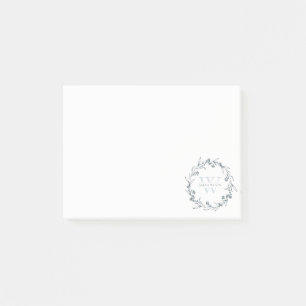 Post-it® Monogramme simple et élégant de germe de laurier