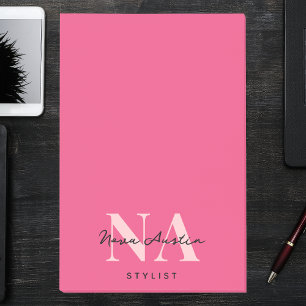 Post-it® Monogramme tendance esthétique Hot rose Grand Pers