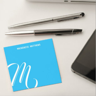 Post-it® Monogramme Tourbillonnant Couleur Personnalisé Nom