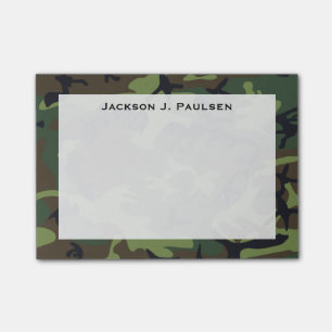 Post-it® Monogramme Vert, Brown, Camouflage noir