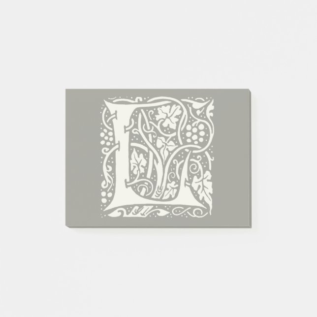 Post-it® Monogramme vintage L Art Nouveau (Devant)