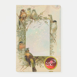Post-it® MONOGRAMME vintage OISEAUX