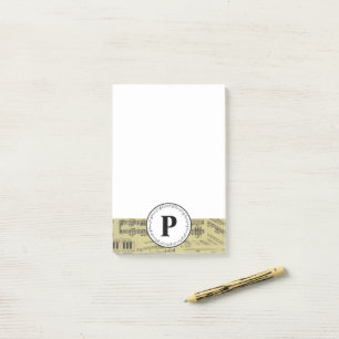 Post-it® Monogramme Vintage Partition musicale Note musicie