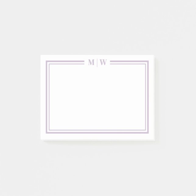 Post-it® Monogramme Violet (Devant)