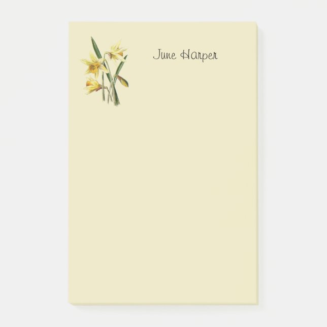Post-it® Monogrammed daffodil Notes (Devant)