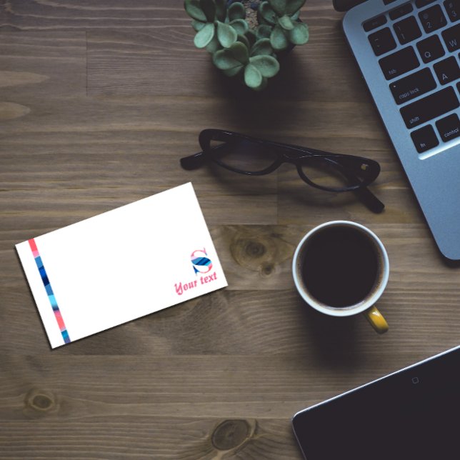 Post-it® Monographie initiale S corail bleu dégradé Notes (Créateur téléchargé)