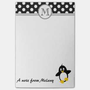 Post-it® Monographie pois de pingouin mignon