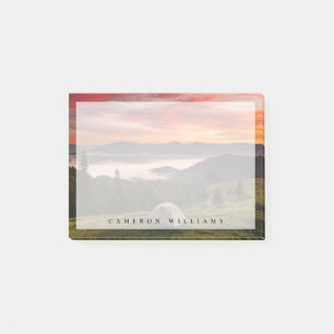 Post-it® Montagnes   Camping Foggy Sunrise