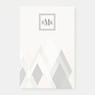 Post-it® Montagnes du monogramme au delà des montagnes