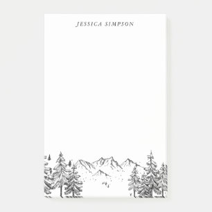 Post-it® Montagnes tracées à la main pour la liste des tâch