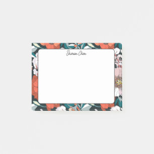 Post-it® Moody Floral Nom personnalisé Papier à lettres