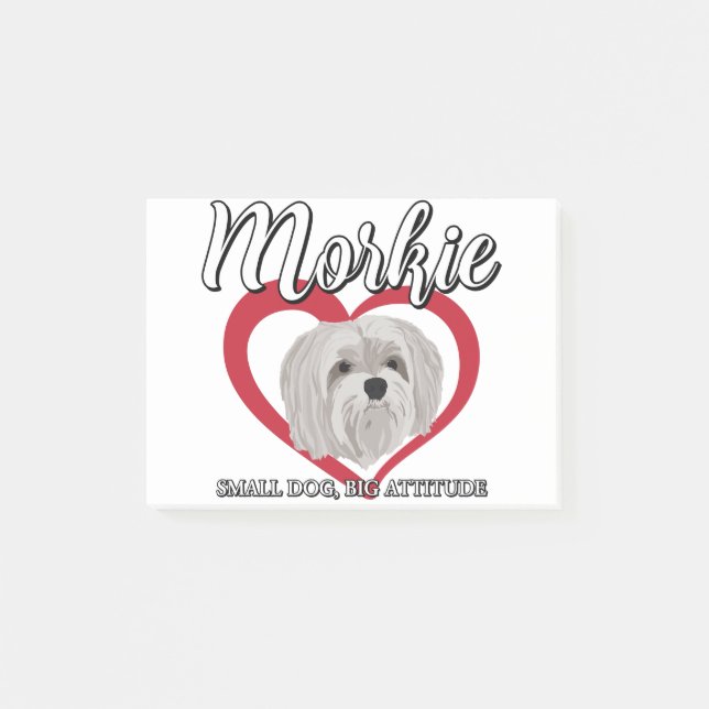 Post-it® Morkie - Petit Chien Grande Attitude 3 (Devant)