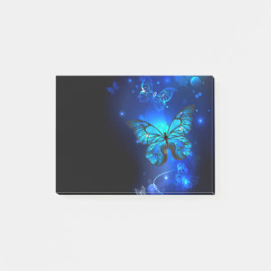 Post-it® Morpho Butterfly in the Dark Background