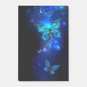 Post-it® Morpho Butterfly in the Dark Background