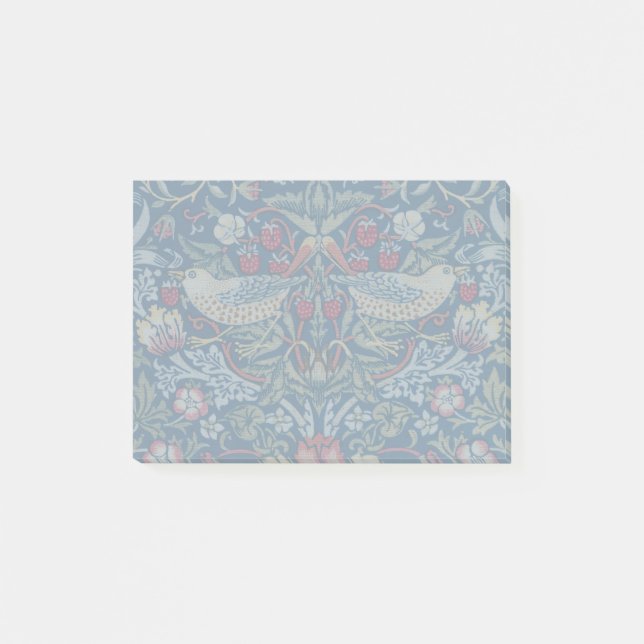 Post-it® Morris Strawberry Thief Classique Bleu Indigo Fin (Devant)