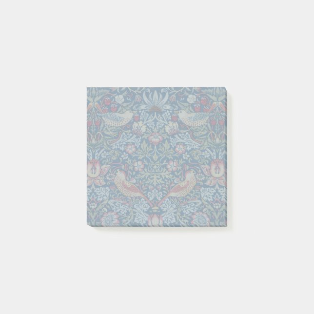 Post-it® Morris Strawberry Thief Classique Bleu Indigo Fin (Devant)