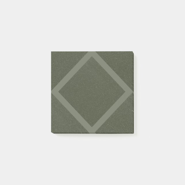 Post-it® Moss Green Diamond Motif Notes collantes (Devant)