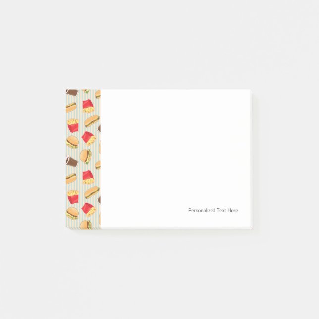 Post-it® Motif 2 d'aliments de préparation rapide (Devant)