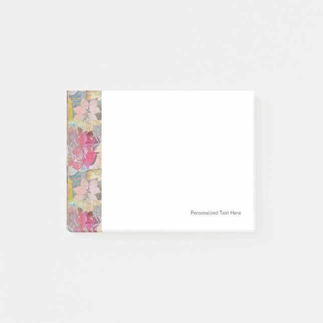 Post-it® motif à grunge floral d'art (Devant)