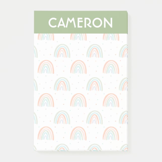 Post-it® Motif à point arc-en-ciel coloré (Devant)