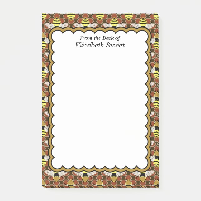 Post-it® Motif abeilles et peigne de miel (Devant)