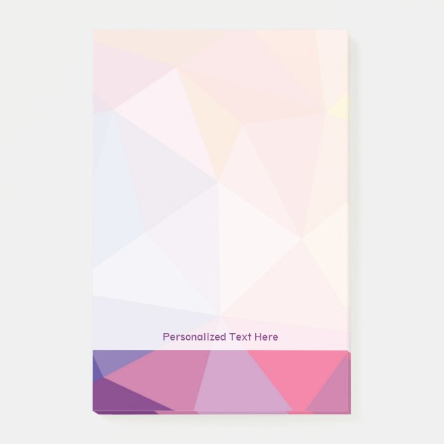 Post-it® Motif abstrait coloré de triangle (Devant)