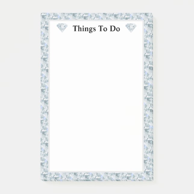 Post-it® Motif abstrait de diamant élégant (Devant)