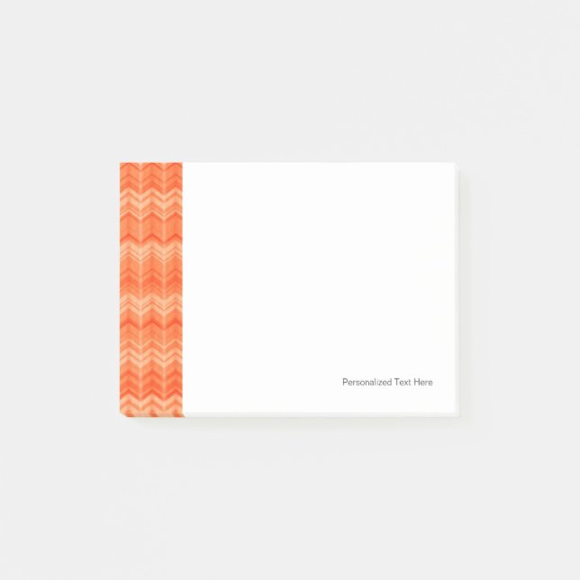 Post-it® Motif abstrait de textile de zigzag de rouge (Devant)