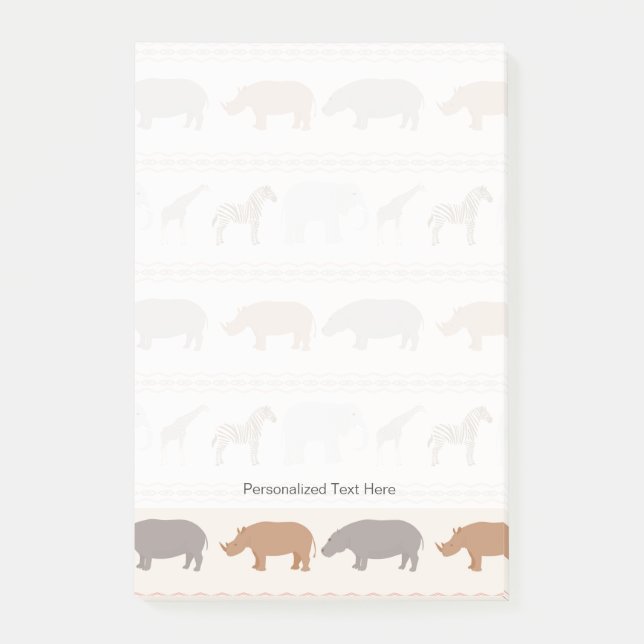 Post-it® Motif africain 1 d'animaux (Devant)