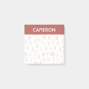 Post-it® Motif Alphabet arc-en-ciel amusant