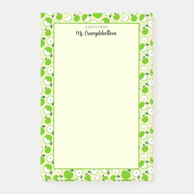 Post-it® Motif Apple Une note de la mignonne de professeur (Devant)