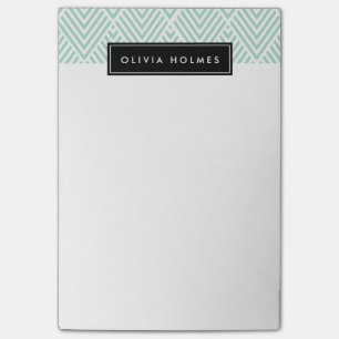 Post-it® Motif Aqua et Black Chevron