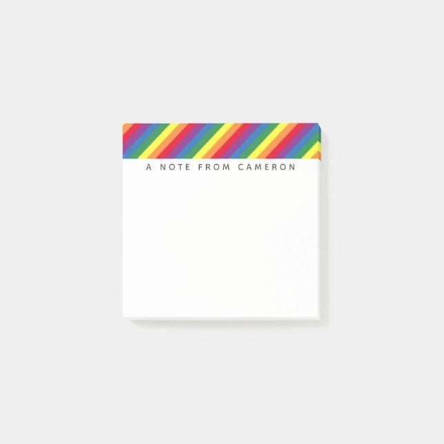 Post-it® Motif arc-en-ciel diagonal (Devant)