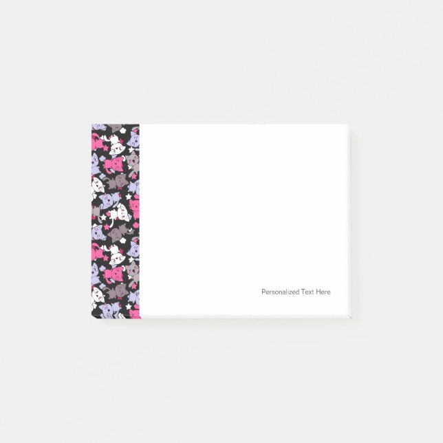 Post-it® motif aux chats kawaii aux doodles mignons 3 (Devant)
