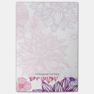 Post-it® Motif aux maîtres roses et dahlia
