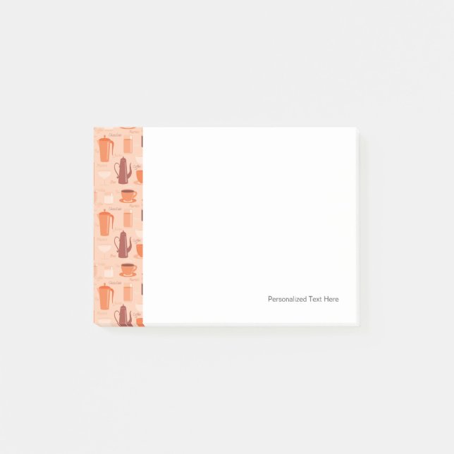 Post-it® Motif avec boissons et texte (Devant)