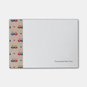 Post-it® motif avec chouettes amoureuses