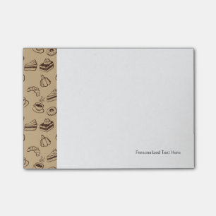 Post-it® Motif avec des gâteaux, des desserts et la