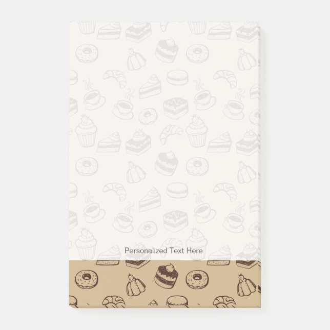 Post-it® Motif avec des gâteaux, des desserts et la (Devant)