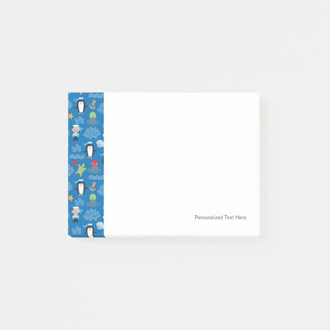 Post-it® motif avec le thème de mer (Devant)