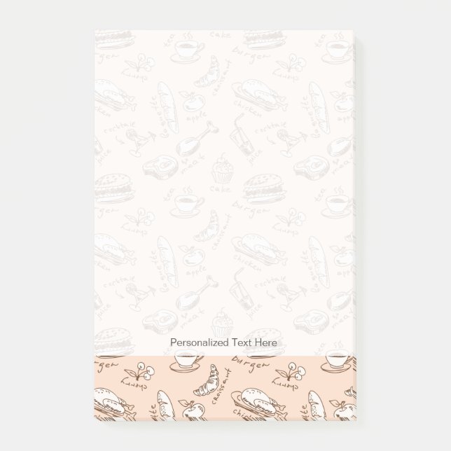 Post-it® Motif avec nourriture (Devant)