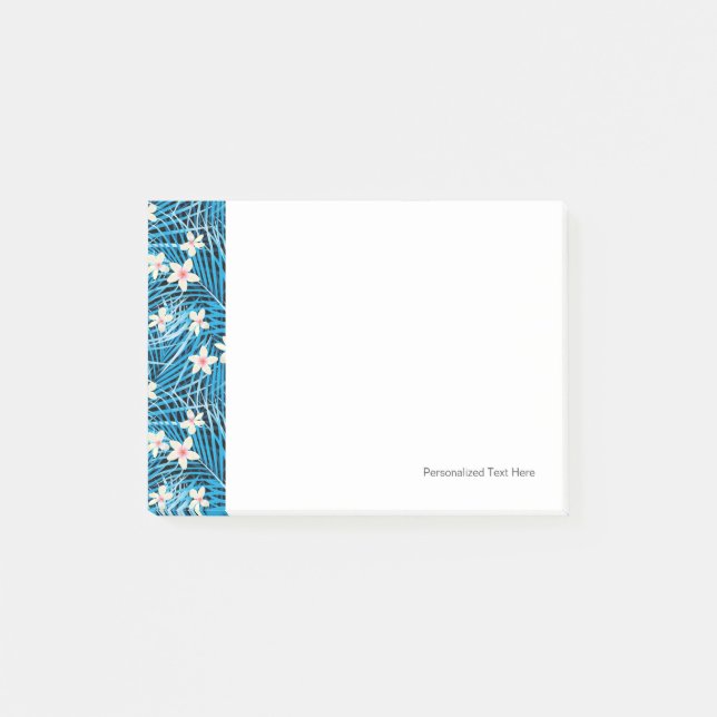 Post-it® Motif bleu de palmettes (Devant)