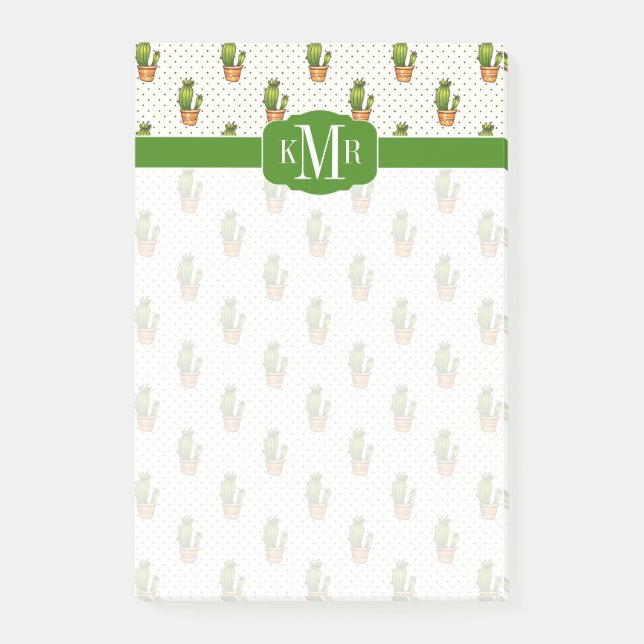 Post-it® Motif Cactus & Succulent Polk Dot (Devant)