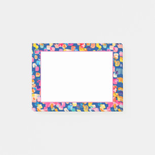 Post-it® Motif carré abstrait peint de couleurs vives