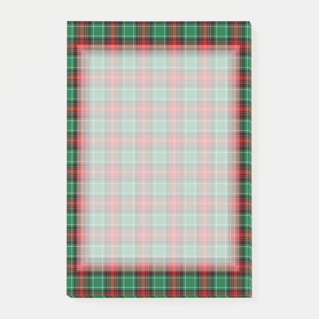 Post-it® Motif carreau de fête rouge vert (Devant)