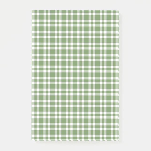 Post-it® Motif carreaux vert blanc (Devant)
