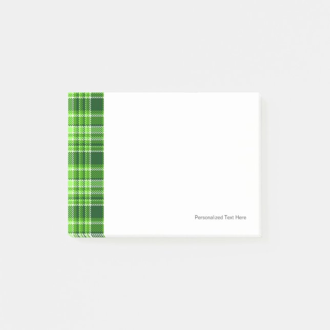 Post-it® Motif Checkered de couleur verte (Devant)