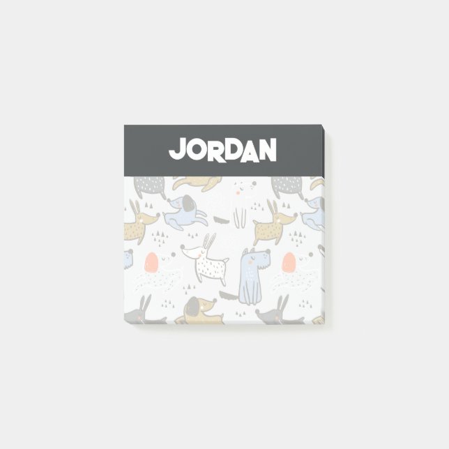 Post-it® Motif chien mignon Doodle (Devant)