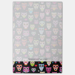 Post-it® motif coloré mignon d'enfants de hibou